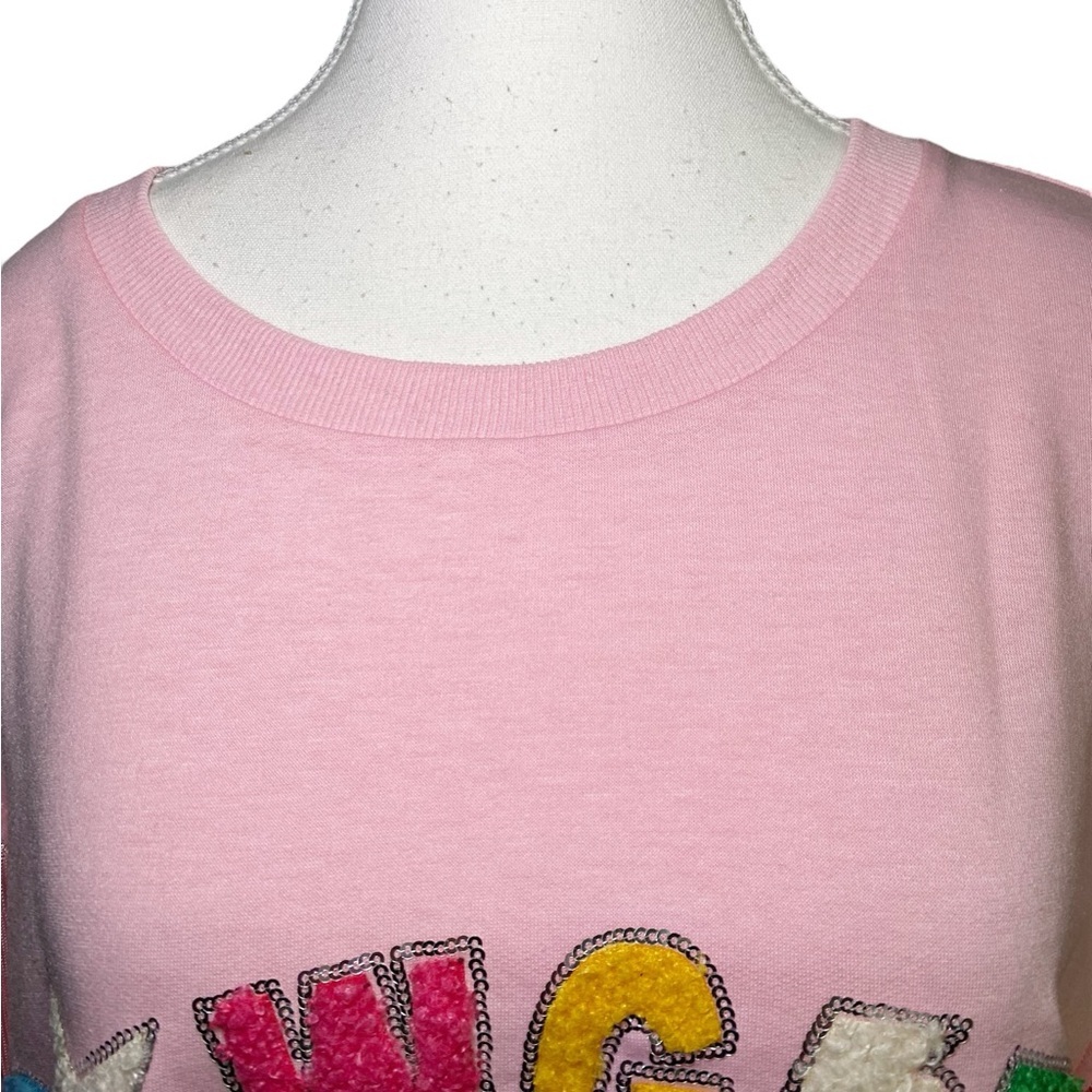 Main Strip Pink Cowgirl Fringe Cropped Top - Picture 4 of 13